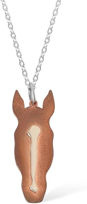Ailin Custom Sterling Silver 925 Horse Necklace - Personalized Photo Horse Head Silhouette Necklace for Women - Birthday or