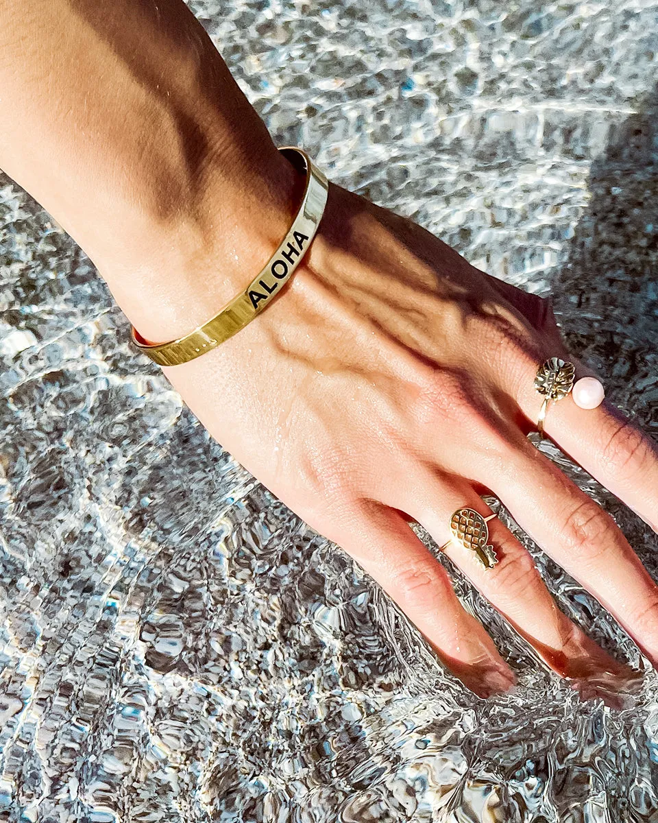 Aloha Bangle, Gold