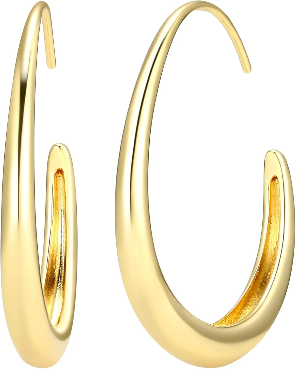 Amazon Essentials J-Hoop Earrings, 31.7mm