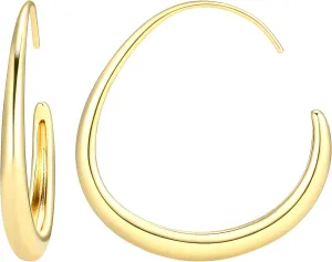 Amazon Essentials J-Hoop Earrings, 31.7mm