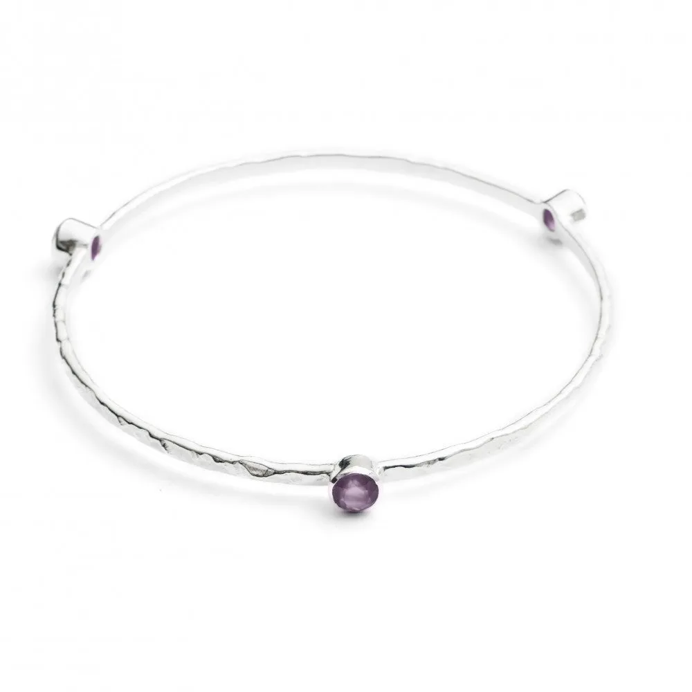 Amethyst Semi-Precious Stacking Bangle