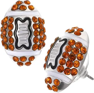 Amosfun Rhinestone Stud Sports Earrings Cute Football Earrings for Women Girls Football Party Supplies Party Decoration