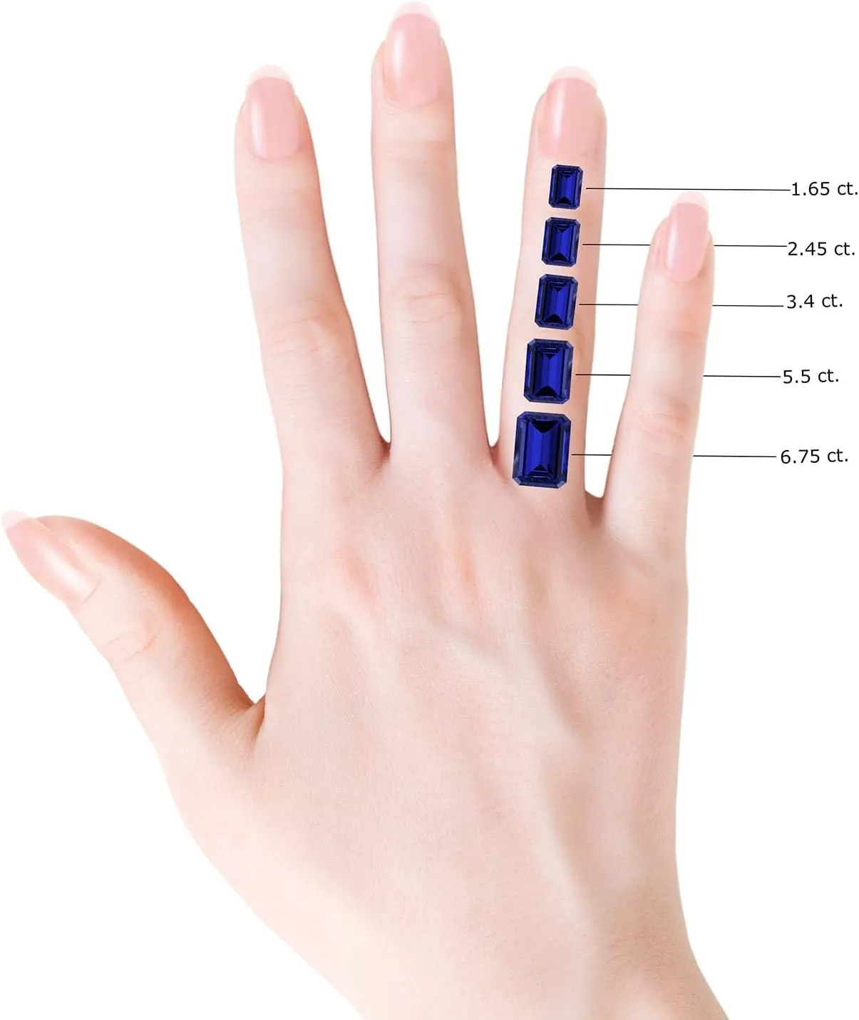 Angara Lab Grown East-West Bezel-Set Emerald-Cut Blue Sapphire Pendant in Silver / 14K Solid Gold/Platinum | September Birthstone, Birthday, Engagement, Anniversary, Wedding Jewelry Gift for Women