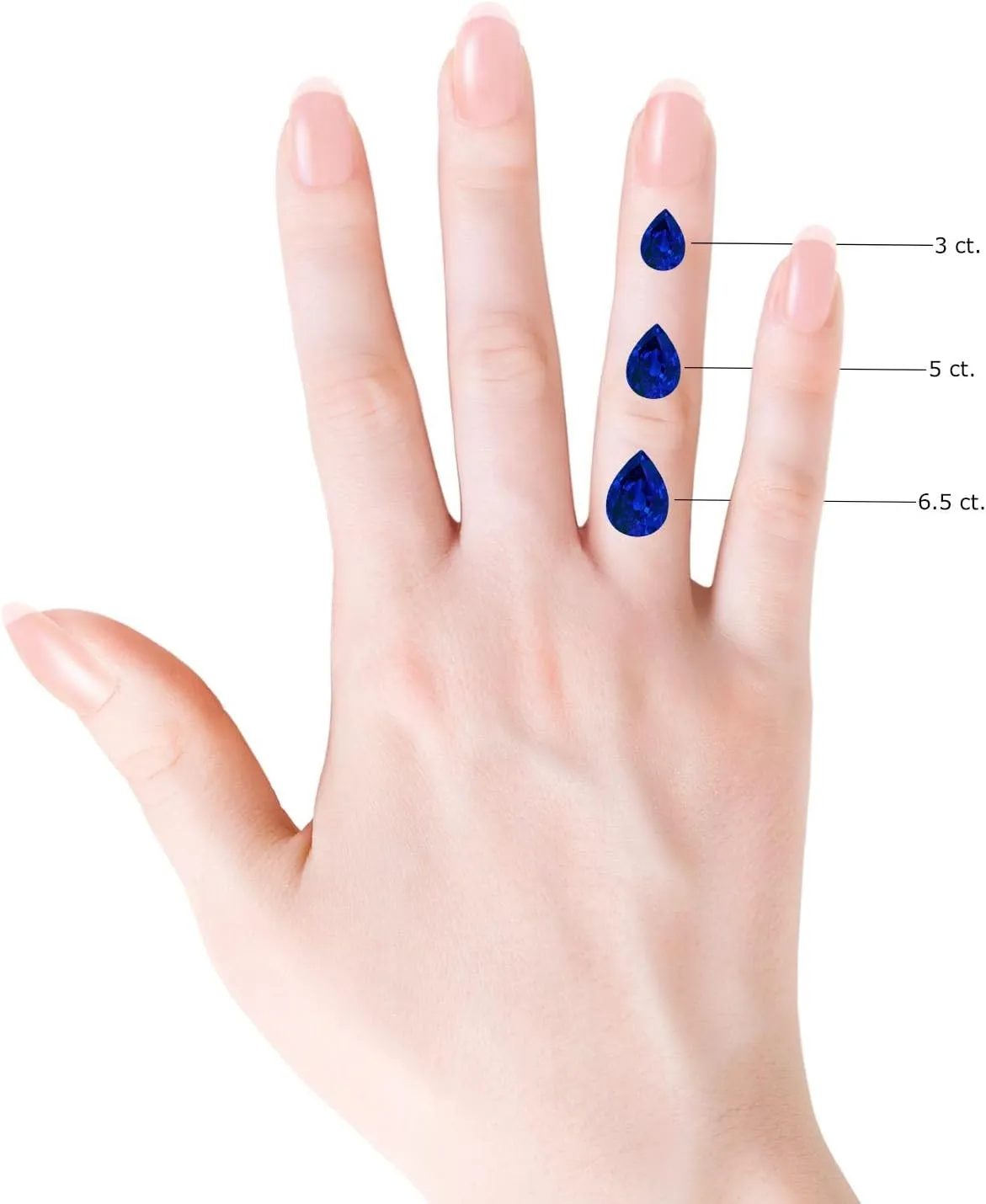 Angara Lab Grown Nature-Inspired Pear Blue Sapphire Engagement Ring with Leaf Motifs in 14K Solid Gold/Platinum | September Birthstone, Birthday, Anniversary, Wedding Jewelry Gift for Women