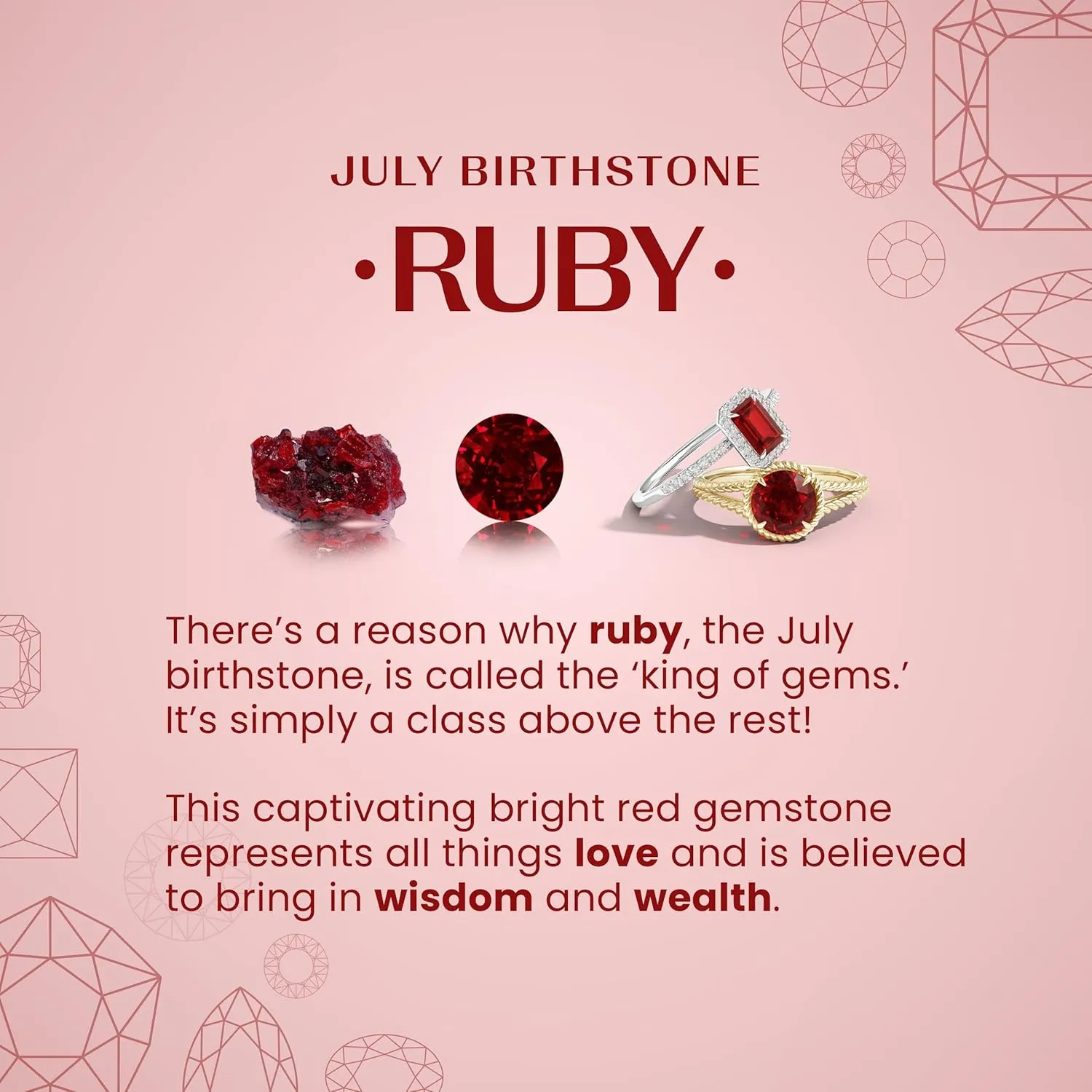 Angara Lab Grown Vintage Style Cushion Rectangular Ruby Bypass Shank Engagement Ring in 14K Solid Gold/Platinum | July Birthstone, Birthday, Anniversary, Wedding Jewelry Gift for Women