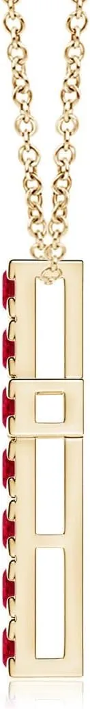 Angara Natural Flat Prong-Set Ruby Cross Pendant in 14K Solid Gold/Platinum | July Birthstone, Birthday, Engagement, Anniversary, Wedding Jewelry Gift for Women