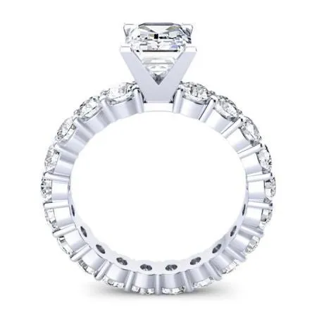 Angela - Emerald Moissanite Engagement Ring