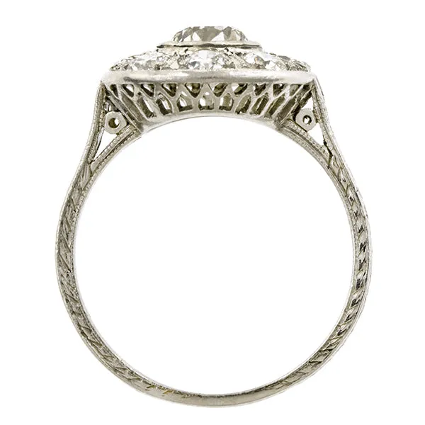Art Deco Engagement Ring, RBC 0.80ct