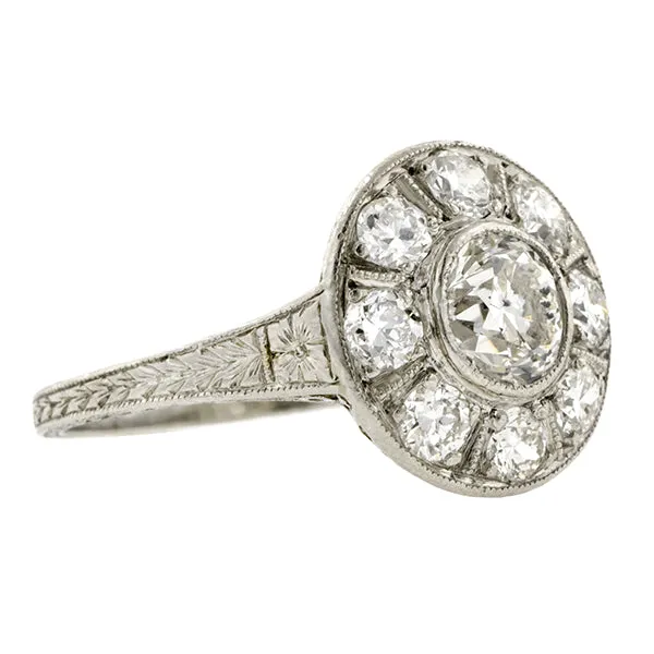 Art Deco Engagement Ring, RBC 0.80ct