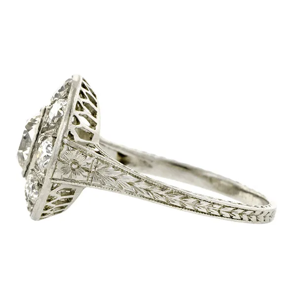 Art Deco Engagement Ring, RBC 0.80ct