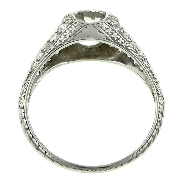 Art Deco Engagement Ring, TRB 1.55ct