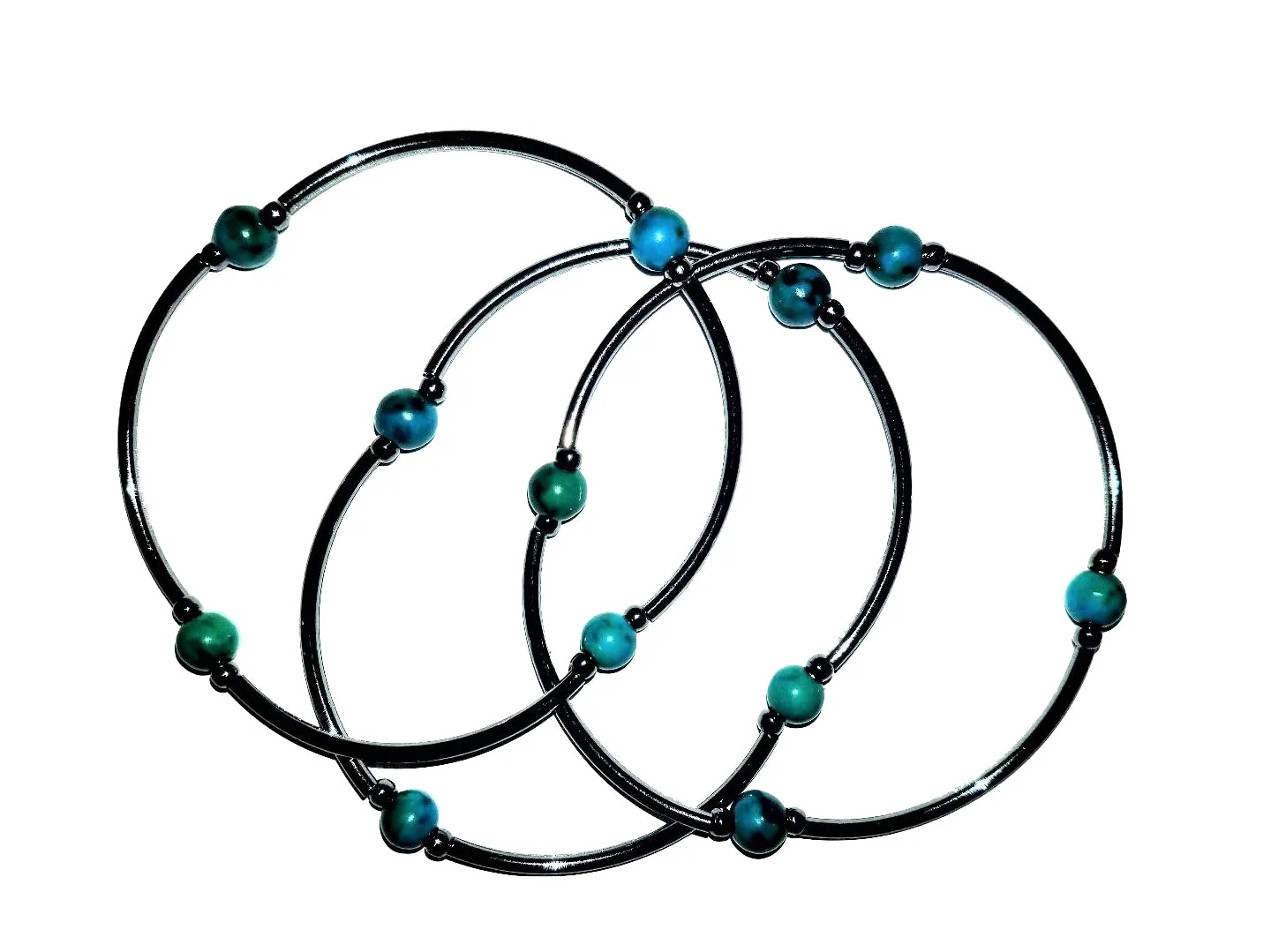 Australian Jasper Skinny Bracelet Set