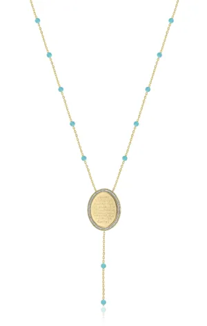 Ayet Alkursi Oval Diamond Necklace