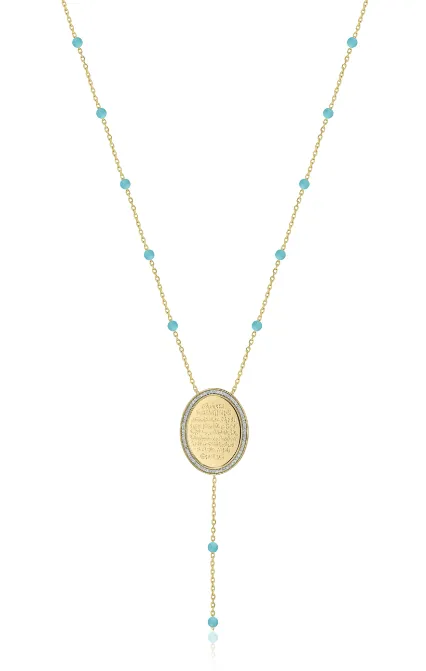 Ayet Alkursi Oval Diamond Necklace