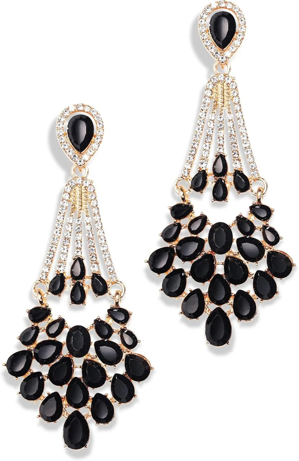 BABEYOND 1920s Flapper Art Deco Gatsby Earrings 20s Flapper Gatsby Accessories Vintage Wedding Dangle Pearl Earrings
