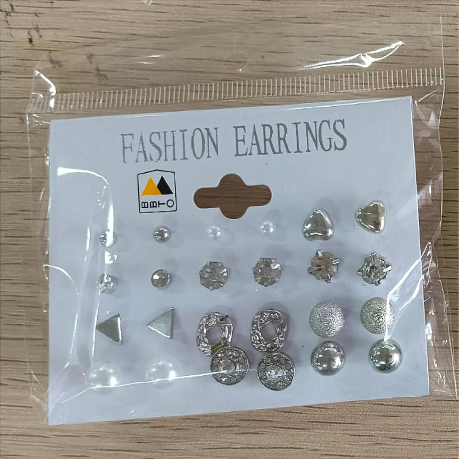 BBTO 24 Pairs Stud Earrings Crystal Pearl Earring Set Ear Stud Jewelry for Women Men