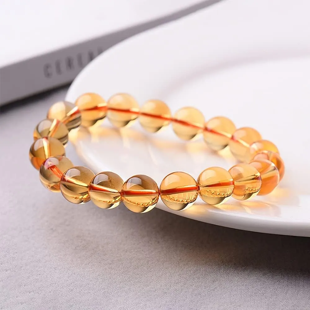 Beaded Bracelet, High Grade Natural Handmade Genuine Beads Bracelets, Stretch Gemstone Bracelet for Men Women with Gift Box and Bag,You Can Take It To Appraisal Agency For Identification