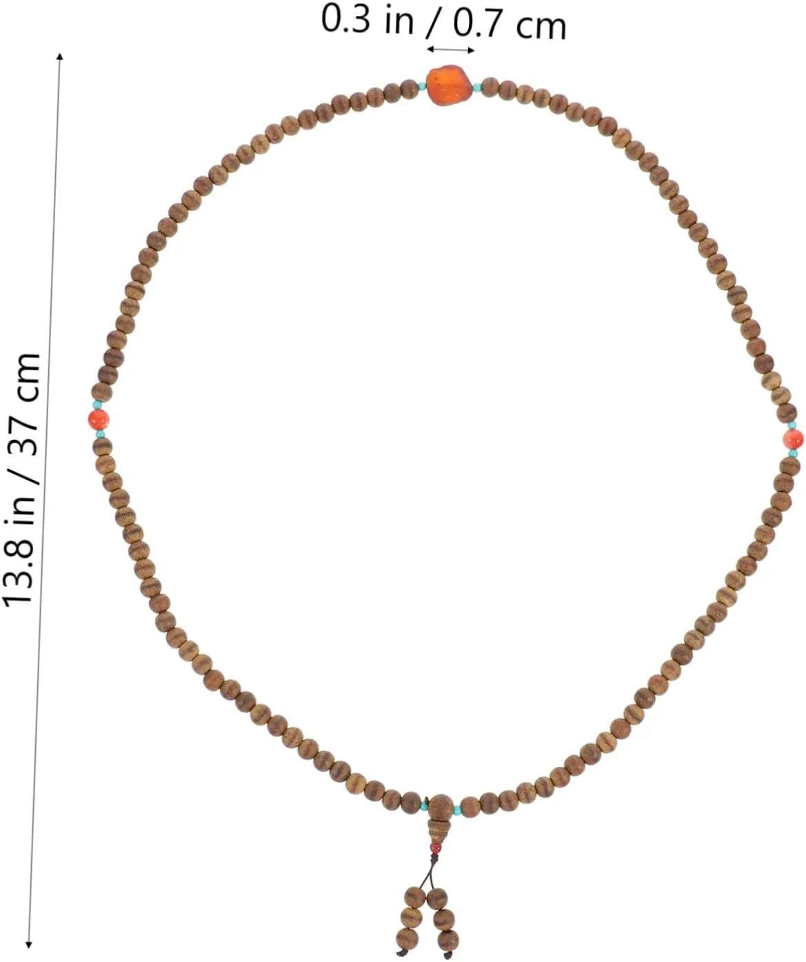 BESPORTBLE Bracelet Necklace Bracelets Name Necklace Chain Beads Charms Bead Necklace Style Jewelry Wood Bead