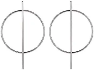 Big Round Hoop Earrings Minimalist Lightweight Statement Twist Cartilage Piercing Earrings Geometric Circle Stick Earrings Gold Fashion Anniversary Birthday Jewelry for Women