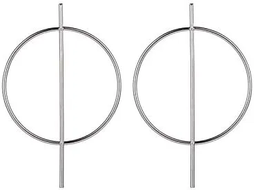 Big Round Hoop Earrings Minimalist Lightweight Statement Twist Cartilage Piercing Earrings Geometric Circle Stick Earrings Gold Fashion Anniversary Birthday Jewelry for Women