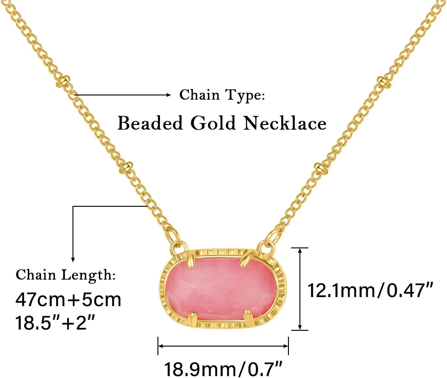 Birthstone Necklace for Women Dainty Gold Necklace Fashion Jewelry 14k Gold Plated Gift