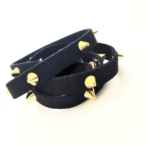 Black Suede Wrap with Studs