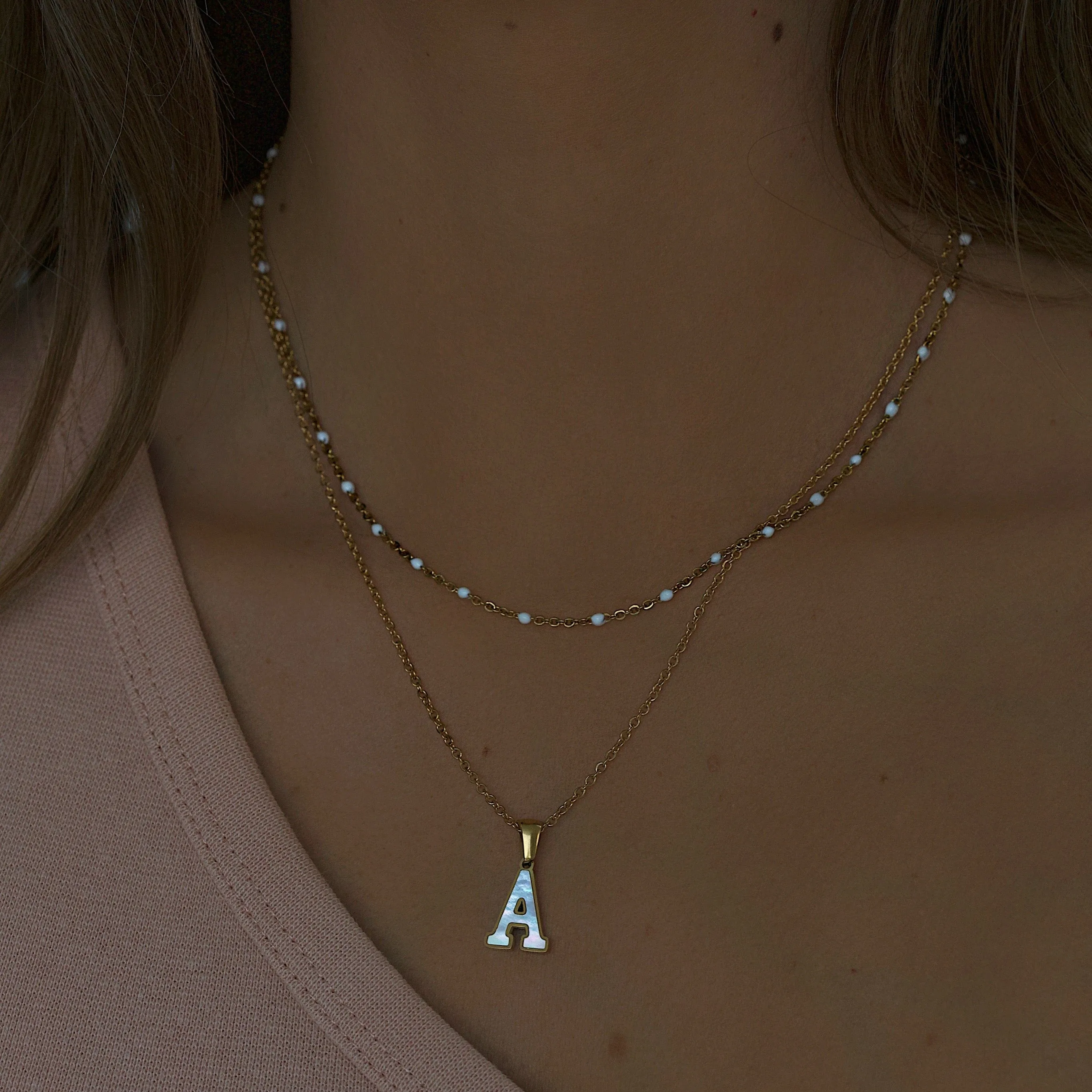 Blanco Beaded Necklace