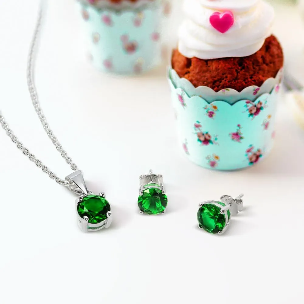 Bling Jewelry 1.5CTW AAA Cubic Zirconia Simulated Colors Birthstone Gemstone Classic Round Brilliant Cut CZ Solitaire Pendant For Women Teen .925 Sterling Silver