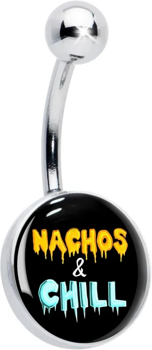 Body Candy Belly Ring Nachos and Chill Belly Ring Surgical Steel Navel Piercing