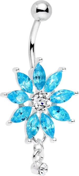 Body Candy Stainless Steel Breathtaking Flower Dangle Belly Ring