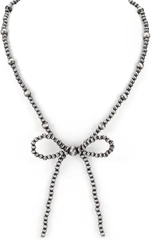 Bow Bowknot Pearl Cowboy Cowgirl Western Jewelry Navajo Pearl Necklace for Women Boho Vintage Choker Turquoise Necklace