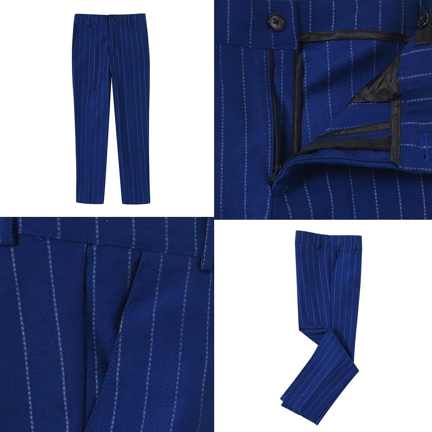 Boy's Suit Pinstripe Formal Dresswear Vest and Pants Set