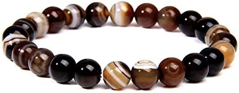 Bracelets Chakra Beaded Charm Bracelet Men 8mm Natural Stone Lapis Lazuli Healing Beads Bracelet Women Yoga Jewelry Gifts Mens Bracelet (Length : 21CM, Metal Color : Imitation Rhodium Plated)