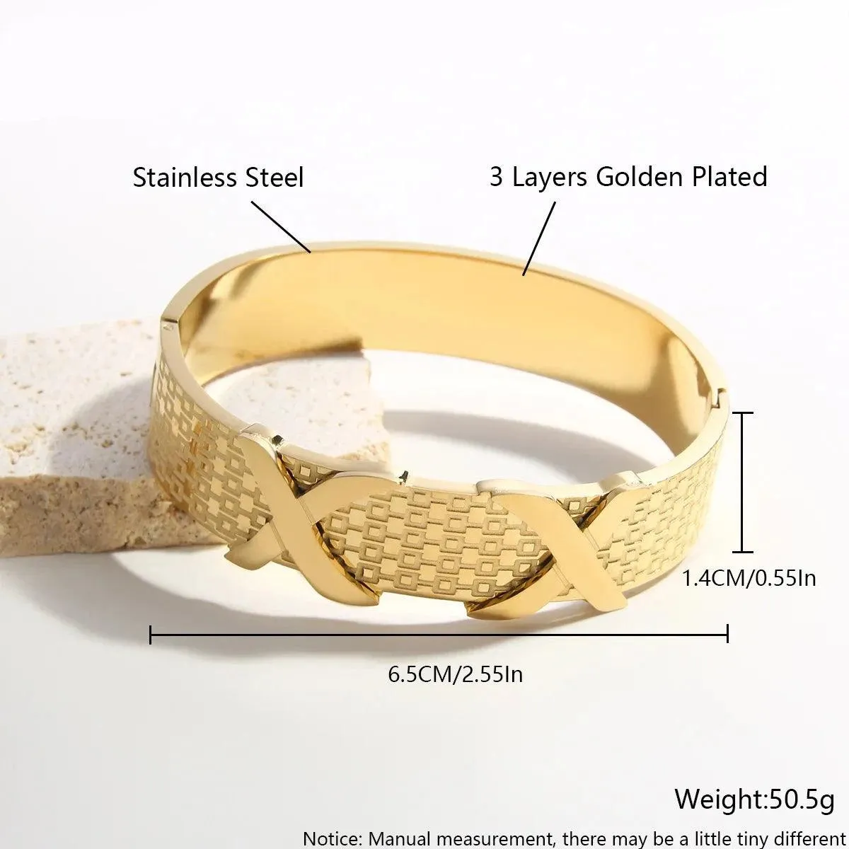 Bracelets Charm Jewelry - Stainless Steel - Wavy Bangles - TSJ21 Design