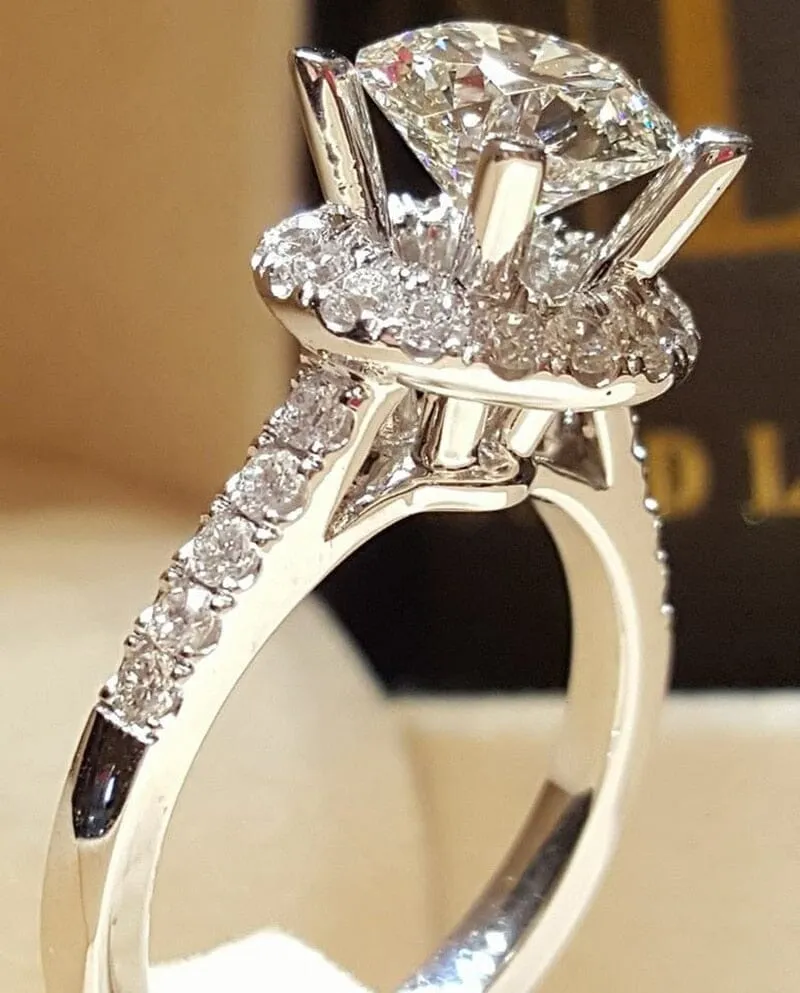 Brilliant Diamond Charm Ring