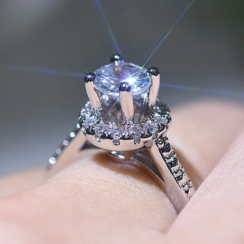 Brilliant Diamond Charm Ring
