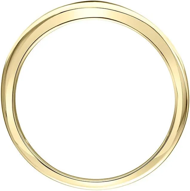 Brilliant Expressions 10K Yellow Gold 1/20 Cttw Conflict Free Diamond Channel-Set Wedding or Anniversary Band (I-J Color, I2-I3 Clarity)