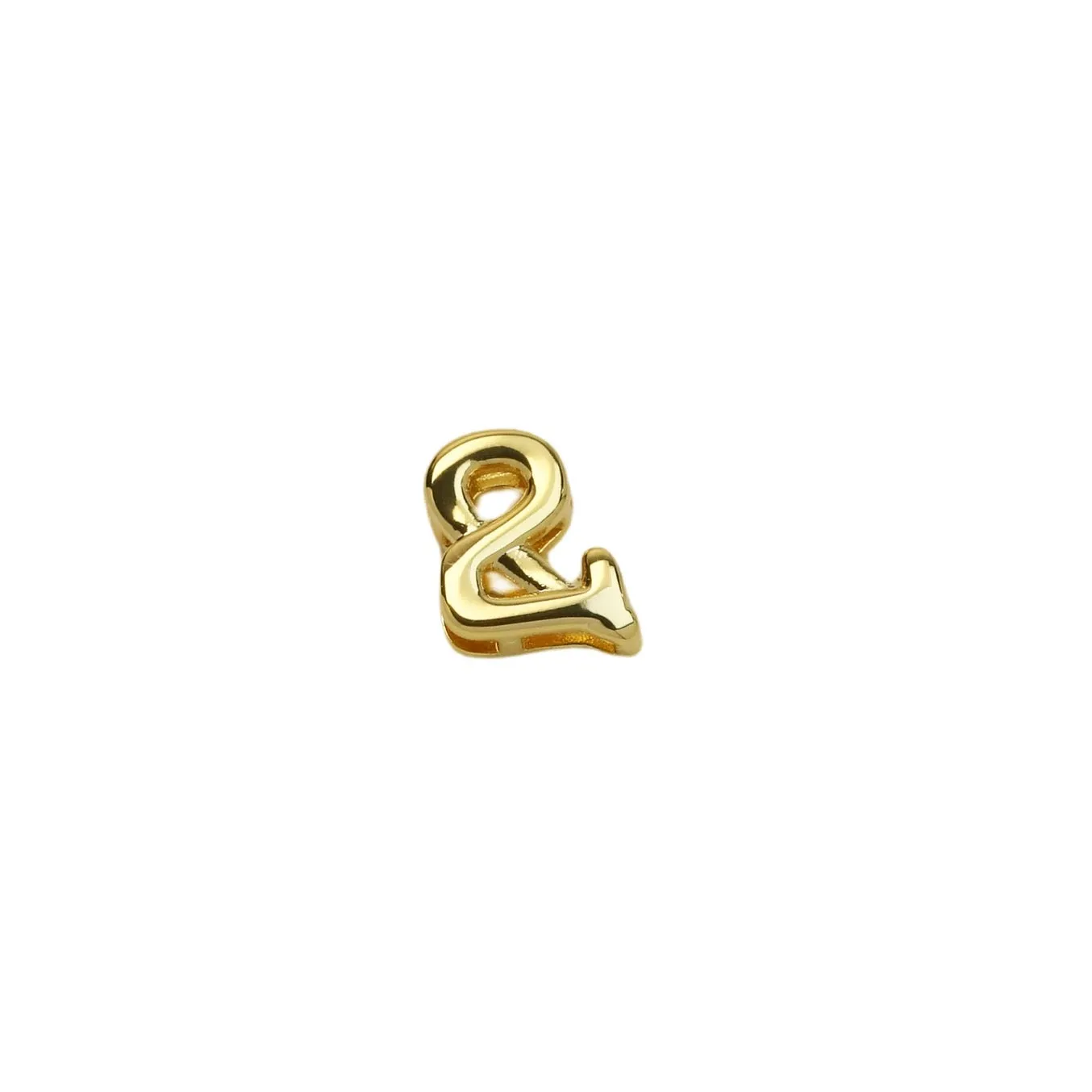 Bubble Letter Custom Word Necklace Smooth
