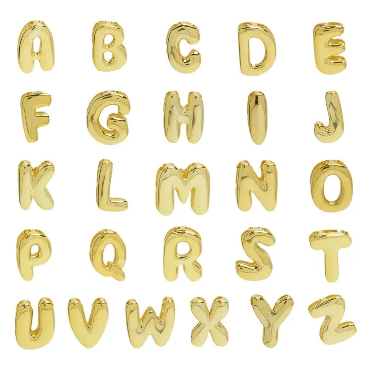 Bubble Letter Custom Word Necklace Smooth