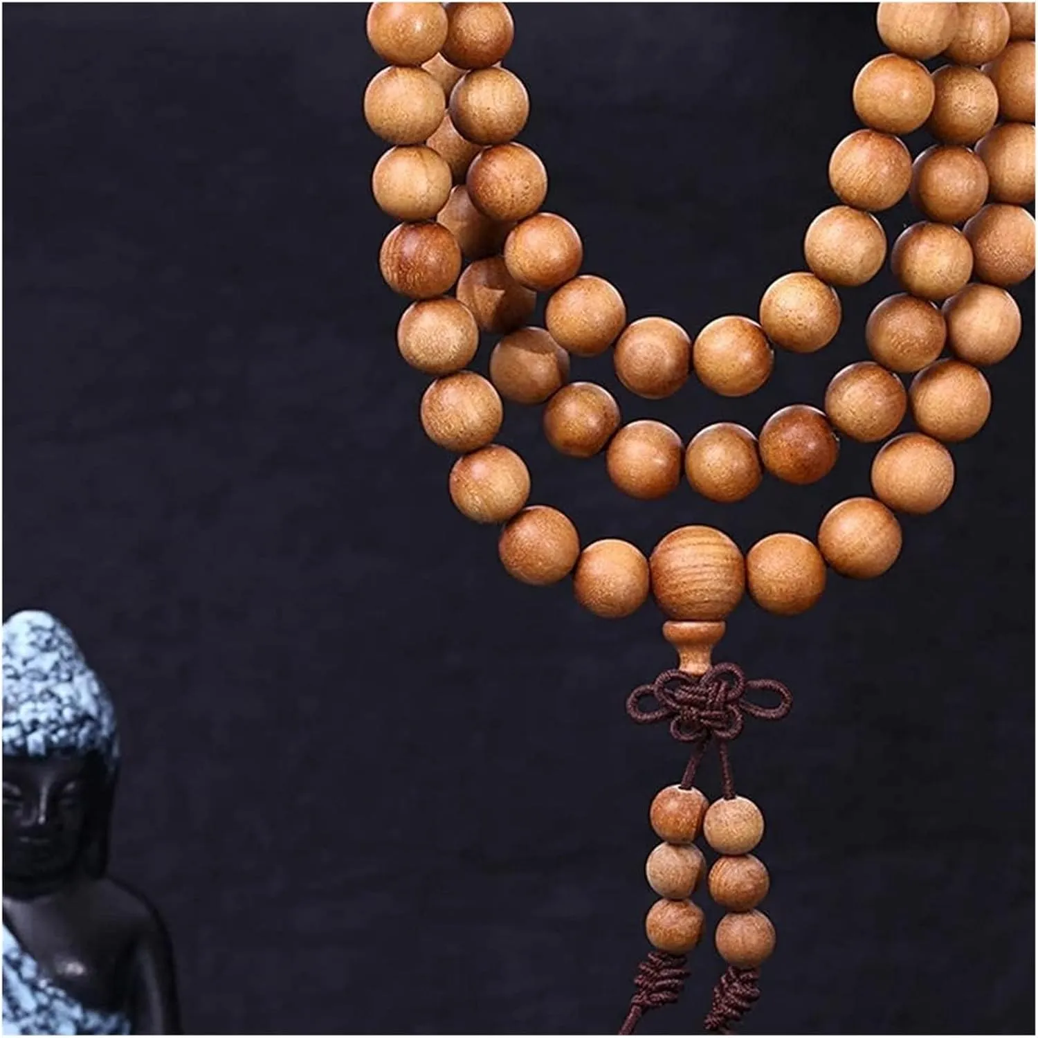 Buddha Bracelets Bead Bracelet Tibetan Buddhist,Meditation Prayer Beads Bangle,108 Prayer Beads Natural Sandalwood Tibetan Buddhist Bead Necklace Couple Jewelry