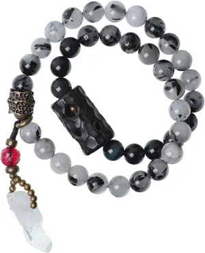 Buddha Bracelets Bead Bracelet Tibetan Buddhist,Meditation Prayer Beads Bangle,Natural Crystal Beads 8mm Bracelet,Semi Precious Gemstone Beaded Bracelet,Prayer Beads Mala Cuff Wrap Jewelry