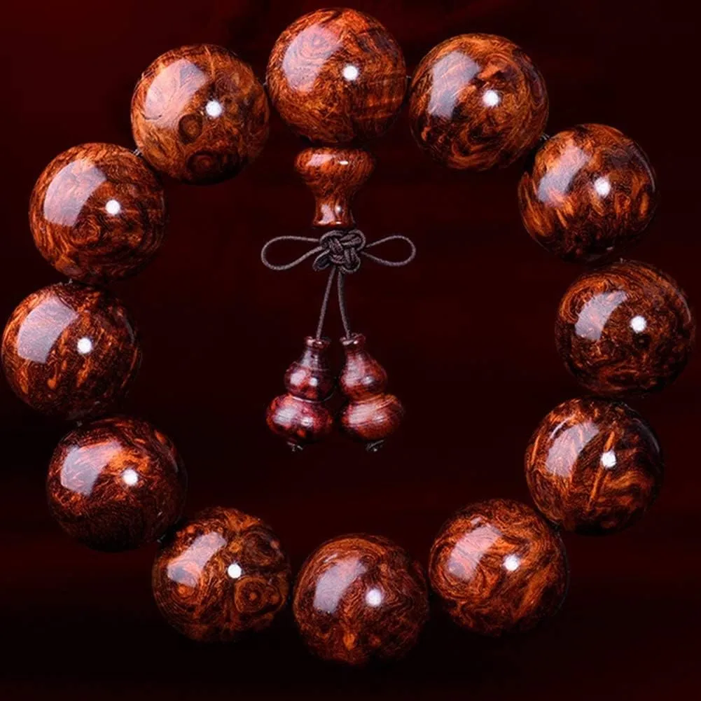 Buddha Bracelets Meditation Prayer Buddha Beads Bracelet Necklace,Prayer Beads Mala Bracelet Natural Wood Tibetan Buddhist Mala Couple Jewelry for Unisex