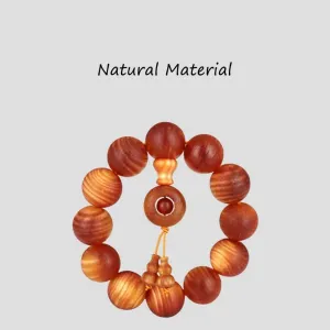 Buddha bracelets Meditation Prayer Buddha Beads Bracelet Necklace,Wood Bead Bracelet Tibetan Buddhist Meditation Mala Prayer Beads Elastic Jewelry,Blood Dragon Wood - Light-Transparent Wood