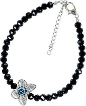 Butterfly Evil Eye Bracelet for Women Men Handmade Black Bead Good Luck Success and Prosperity Bracelet Friendship Bracelet Adjustable Minimalist Jewelry