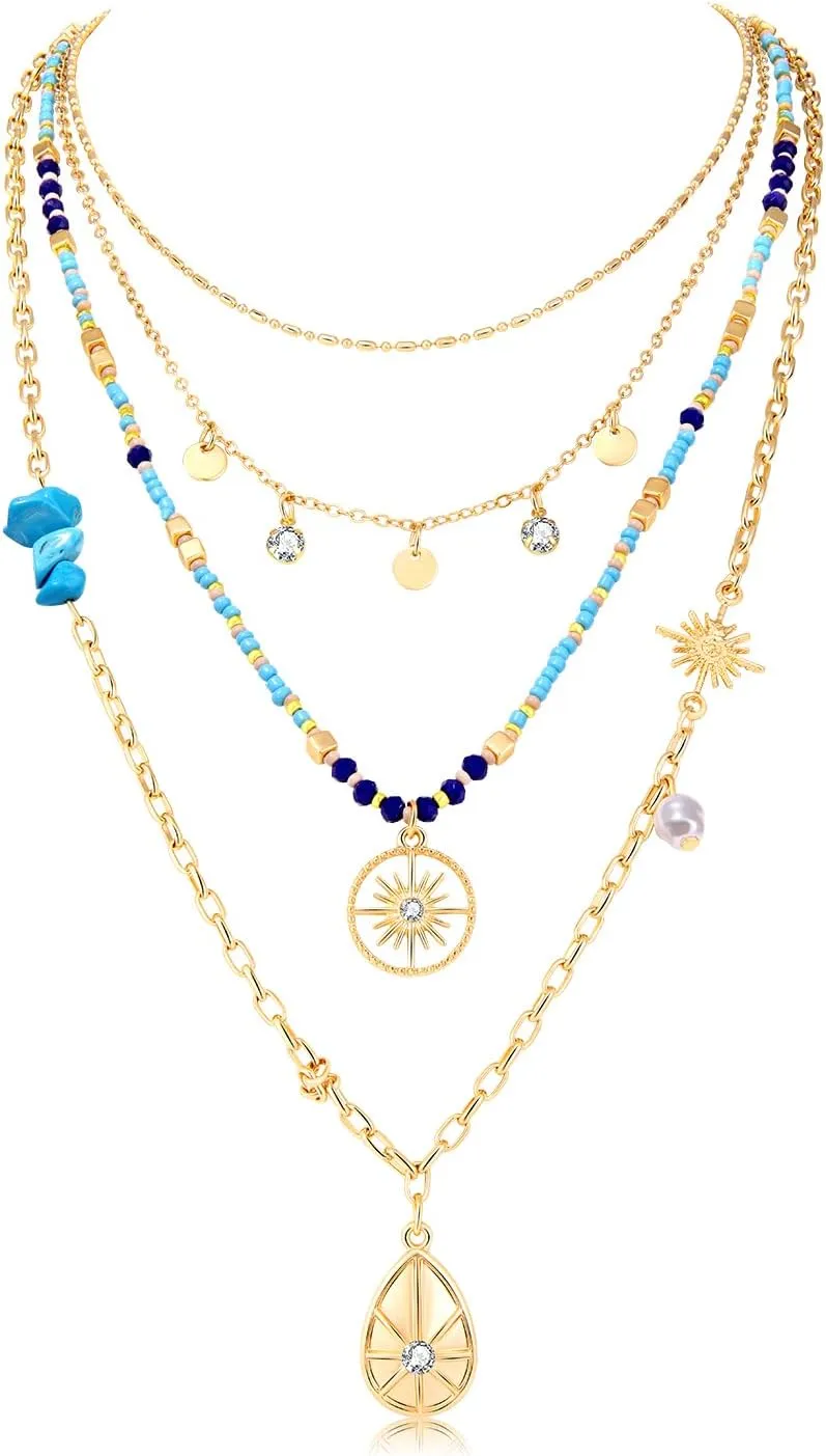 BVGA Dainty Gold Choker Necklace Colorful Heart Gemstone Choker Necklace Gold Plated Snake Chain Necklace Choker Necklaces Set for Women Gifts