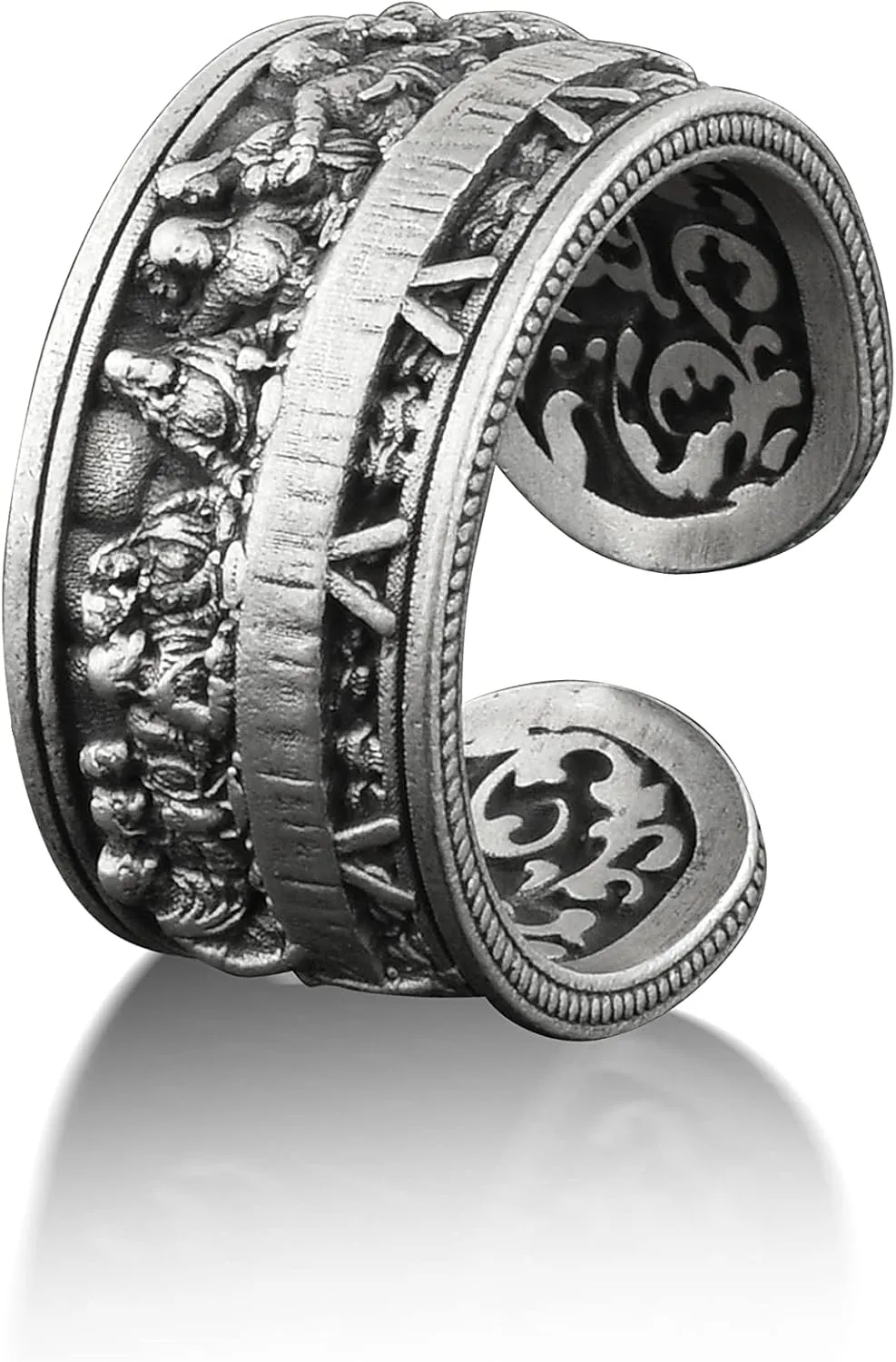 BySilverStone Jewelry Last Supper By Da Vinci Faith Ring, Jesus and His Apostles Christian Ring For Men, Scripture Ring For Husband, Renaissance Ring For Family