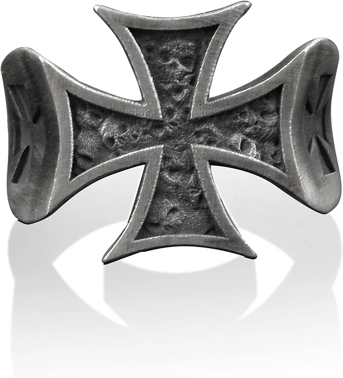 BySilverStone Jewelry - Maltese Cross 925 Silver Medieval Ring, Sterling Silver Cross Jewelry, Christian Jewelry, Engraved Ring, Family Ring, Remembrance Gift