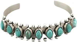 Caiyao Vintage Colorful Natural Stone Turquoise Engraved Open Cuff Adjustable Wrap Bangle Bohemian Gemstone Bracelet Western National Style Jewelry for Women