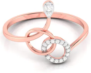 Certified Feel of Love Ring in 18k White/Yellow/Rose Gold with Round Natural Diamond Promise Ring for Women | Proposal Ring for Her | Natural Diamond Ring | Anniversary Ring for Couple (0.05 Ct,IJ-SI)