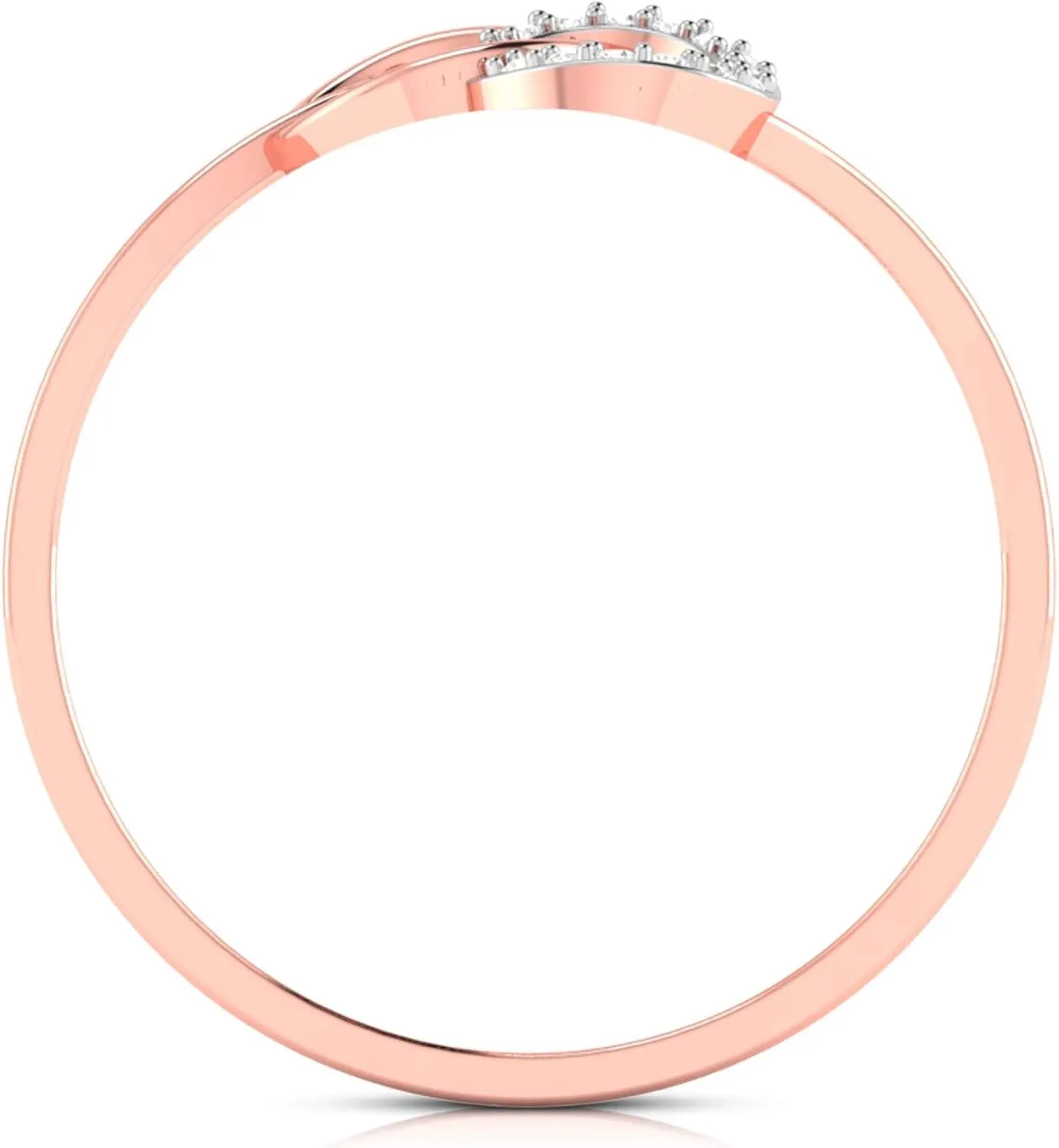 Certified Feel of Love Ring in 18k White/Yellow/Rose Gold with Round Natural Diamond Promise Ring for Women | Proposal Ring for Her | Natural Diamond Ring | Anniversary Ring for Couple (0.05 Ct,IJ-SI)